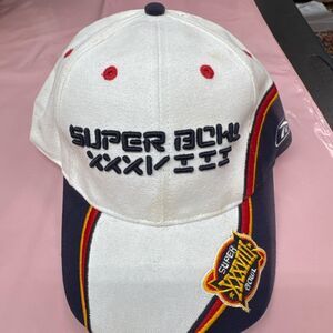 Vintage Reebok Super Bowl XXXVIII Hat – 2004 Houston – Adjustable – RARE